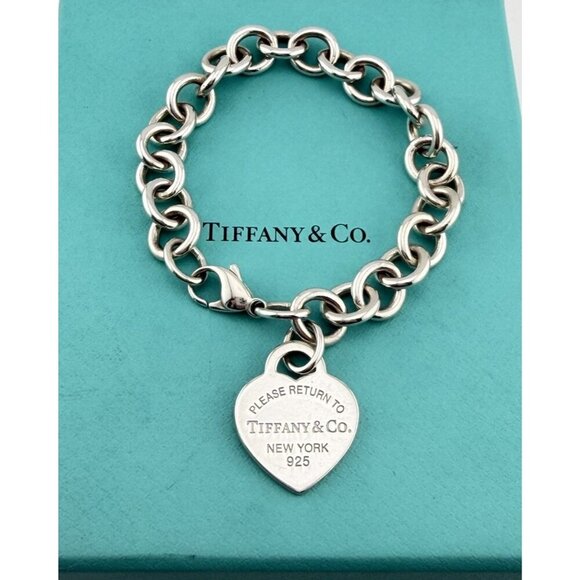Tiffany & Co. Jewelry - Tiffany & Co. Return to Tiffany Heart Tag 7.25" Chain Bracelet Sterling Silver